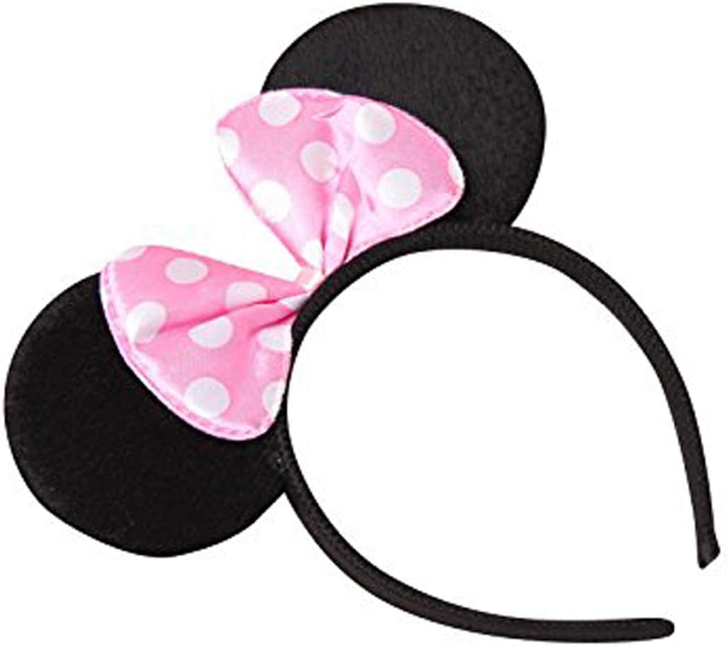 thematys Minnie-Mouse Ears with bow - costume for adults & children in 4 perfect for carnival & cosplay - hairband