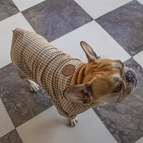 Impawsters Dog Accessory Fashion Clothing T-Shirt for Anniversary Party and Return Gifts Mustard Checked Tee Small Size 1