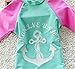 JELEUON Baby Girls Kids Toddler Long Sleeve Swimsuit Rash Guard UPF 50+ UV 2-3 Years Green