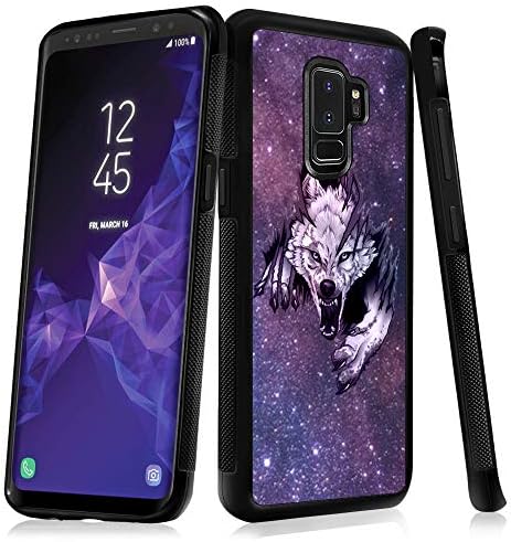 Samsung Galaxy S9 Case,Flexible Soft TPU Cover Shell,Slim Silicone Black Rubber Non-Slip Durable Design Protective Phone Case for Samsung Galaxy S9 -Wolf
