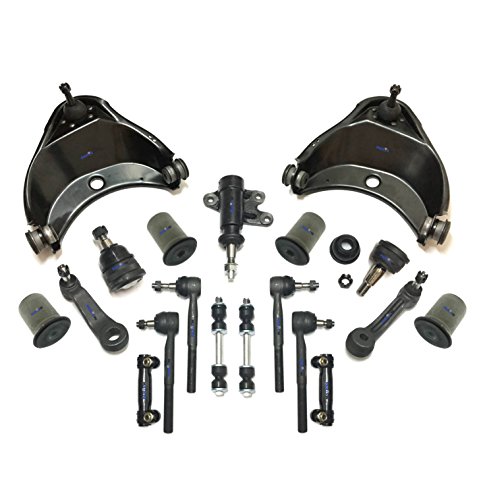 Complete 15-Piece Front Suspension Kit For Chevy GMC C1500 C2500 Suburban Tahoe 1993-2000 - Greasable, 10-Year Warranty