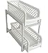 Ideaworks Two-tier Under Sink Sliding Shelf, White, standard, (TV7465)