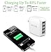 Charger, Spater 4-Port 4.2A 5W Travel USB Charger, Foldable Plug for iPhone 7, iPhone 6/6s, iPhones 5/5s, iPad Minis, iPod Touch, Kindle, Samsung, HTC, Motorola, Nokia, Android, and More (WHITE)