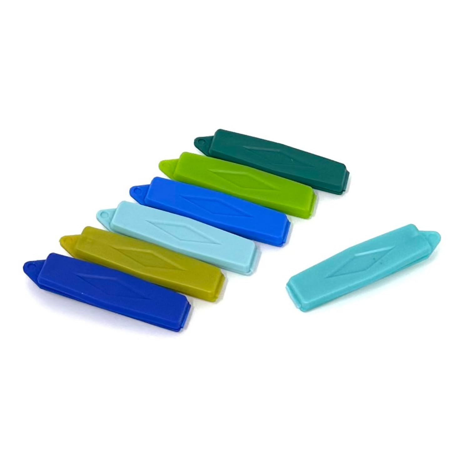 Camtiac 1-2-3-4-5-26-27 Dog Hair Clip Diamond Design Pack of 7 Green / Blue