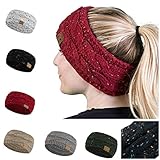 Evelove Women Winter Warm Beanie Headband Skiing Knitted Cap Ear Warmer Headbands