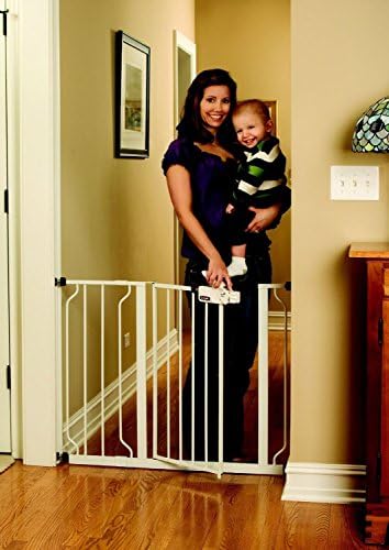 White Regalo Easy Step Walk Thru Gate Baby Toddler Pet Child Safety Doorway