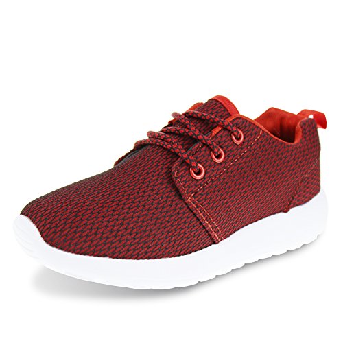 Hawkwell Breathable Lace-up Running Shoes(Toddler/Little Kid/Big Kid),Burgundy Mesh,11 M USLittle Kid