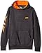STX Boys' Big Boys' Fleece Pullover Hoodie, Dark Heather Gray/Orange, 10/12