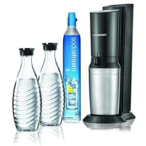 SodaStream Crystal Bruiswatertoestel Zwart – Mega Pack – Zelf Bruisend Water Maken In Enkele Seconden – 2 Glazen…