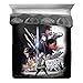 Star Wars Ep 8 Epic Poster Full/Queen Comforter - Reversible Bedding features Rey, Finn, Poe, Kylo Ren, Luke Skywalker, Leia, BB-8, C3-PO, R2-D2 & Chewbacca (Offical Star Wars Product)