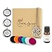 Aromatherapy Essential Oil Necklace Diffuser Gift Set, Stainless Steel Locket & Chain with Extension, 3 Interchangeable Inspiration Jewelry Charms + 6 Refill Pendant Pads + Oil
