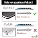KHOMO iPad Air 2 Case - Dual Super Slim Carbon Fiber Cover with Rubberized Back and Smart Feature (Built-in Magnet for Sleep/Wake Feature) for Apple iPad Air 2 Tablet