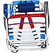 Tommy Bahama 2 Backpack Beach Chairs with Cup Holders (Multicolor Stripes + Multicolor Stripes) + 1 Medium Tote Bag