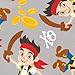 Bumkins Disney Baby Reusable Snack Bag Large, Jake & The Neverland Pirates Gray