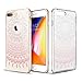 iPhone 8 Plus Case, ESR Slim Fit Floral Totem Clear Case [Anti Scratch PC Back with Soft Bumper][Supports Wireless Charging] Transparent Protective Case for iPhone 8 Plus(Pink Manjusaka)