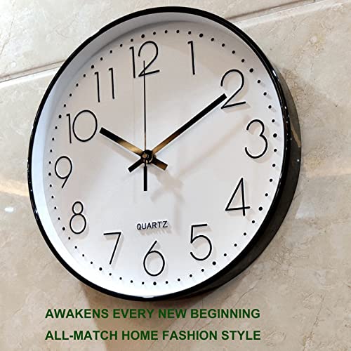 WIWUE GUO 12 Inch Wall Clock Silent Wall Clock, Wall Clocks with