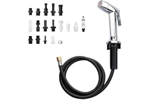 Houtingmaan Dual Function Kitchen Sink Sprayer with Adjustable Flow Controller, Chrome Faucet Pull Out Sprayer