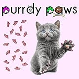 40-pack PINK GLITTER Soft Nail Caps for Cat Claws * Purrdy Paws Brand (Small)