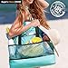 Tingueli Beach Tote Bag For Women with Soft Cooler and Top Zipper — Extra Large Beach Bag, Mesh Tote Bag or Pool Bag [Aquamarine]