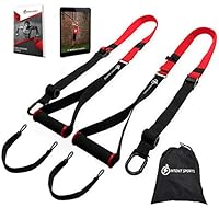 INTENT SPORTS Bodyweight Max Trainer Fitness Resistance Kit with Pro Straps for Door Pull up Bar, Anchor Point, Light, Durable for Complete Body Workouts, E-Book & 77 Workout Videos (Patent Pending)