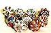 STREET CRAFT Dotted Mix Color Multi Designed Ceramic Cupboard Cabinet Door Knobs Drawer Pulls Chrome Hardware Hand Painted Pulls Set of 10
