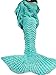 iEFiEL Teens Adult Knitted Mermaid Tail Blanket Couch Sleeping Bag (Adult Green)