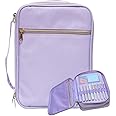 S.F. Creations Premium Bible & Book Carrying Case with Journaling Accessories - Convenient for Men, Women, Teens, and Kids (Lavender)