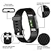 Fundro Replacement Bands Compatible with Fitbit Charge 2, 2 Pack Classic & Special Edition Adjustable Sport Wristbands(#B Black/Black, Large (6.7