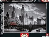 Black and White London Bus 1000-Piece Puzzle