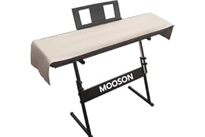 Mooson Keyboard Piano Cover, Digital Piano Dust Cover, Light Luxury Soft and Premium Surface, Thickening Electronic Organ Covering Keyboard Update Encasement (White)