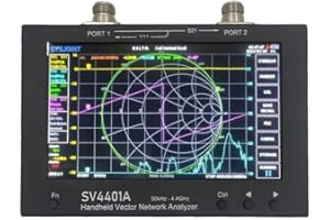 CashMuch Sv4401A 50Khz-4.4Ghz Handheld Vtor Network Analyzer with 100Db Dynamic Range, 7" Touch LCD, TDR Function, N-Type Con