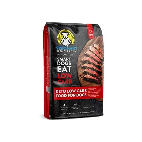 Visionary Pet Foods High Protein Dry Dog Food Low Carb Natural Beef Flavored Kibble