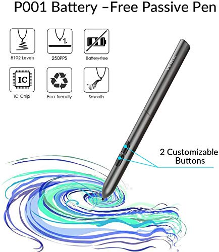 VEIKK S640 Tavoletta Grafica con Penna Senza Batteria, 8192 Sensibilità Alla Pressione, 6 x 4 Pollici Tavolette Grafiche per Disegnare, Giochi OSU, Lezioni Online, Firma Elettronica ecc (Nero)