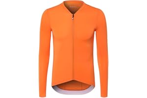 ARESFUEL Ultra-Light Cycling Jersey Men Long Sleeve Slim-Fit Road Bike Jersey Bicycle Shirt