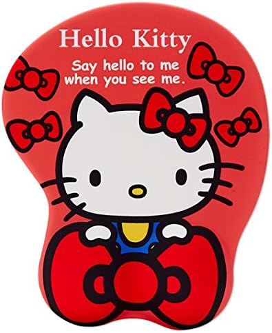 Cartoon Cute Hello Kitty Mouse Pad With Wrist Support Gel Fashion Rest Comfort Mouse Pats (Red)