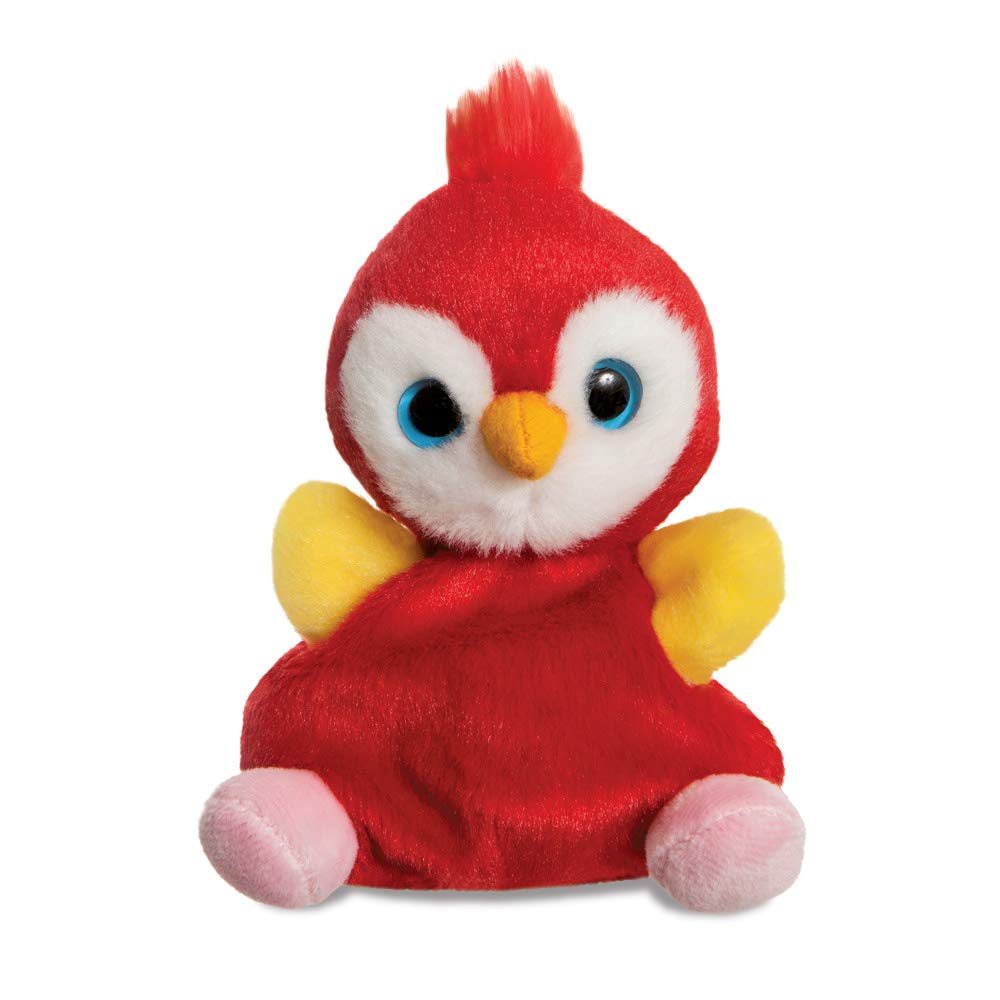 Aurora, 61392, Lora Scarlet Macaw Parrot, Palm Pals, 5In, Soft Toy, Red