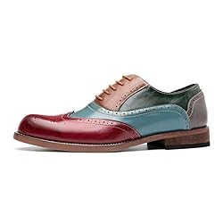 HuitJours Men Oxford Lace up Dress Shoes Wingtip