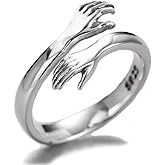 Helen de Lete Original Come to My Arm 925 Sterling Silver Adjustable Hug Ring for Both Men and Women