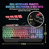 Rii-Gaming-Keyboard-Rainbow-Backlit-Light-up-Gaming-Keyboard-for-ComputerLaptopPCWindows-UK-Layout Rii RK202 Gaming Keyboard,LED Rainbow Backlit Light up Keyboard With Membrane Keys,Spill-Resistant,for PC Computer…