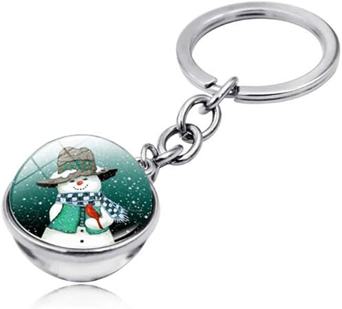 Amazon Co Jp Pepaxon クリスマス ギフトスノーマンキーチェーンスノーマンペンダントキーホルダー 電話チャーム用 車 バイク