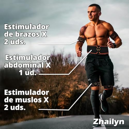 Abdominales Electroestimulacion, Electroestimulador Muscular Abdominales, EMS Electroestimulador Muscular, USB Recargable Hombresy&Mujeres Ejercitador del Abdomen/Brazo (8 Modos +19 Intensidads)