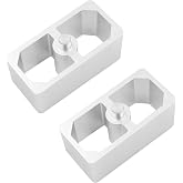 QGHAUC 2 Inch Universal Aluminum Leaf Spring Lowering Blocks 2 Pack | 2.5" Wide Spring Compatible, 9/16" Center Pin, Designed for Rear Suspension Lowering, Easy Installation