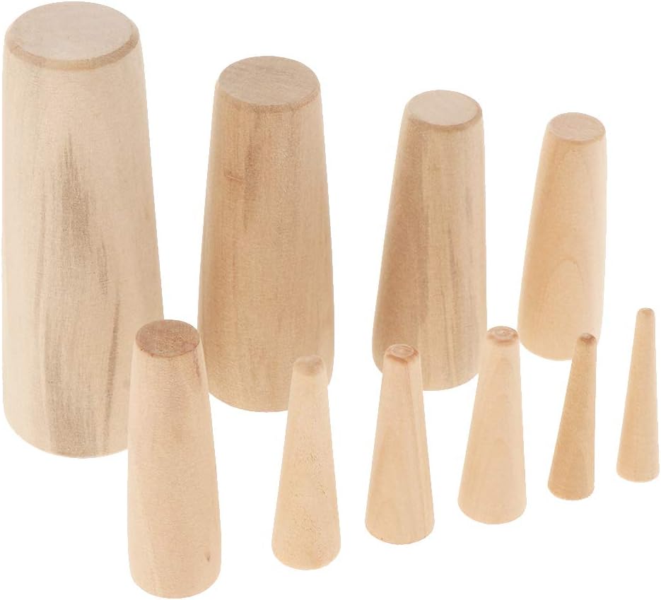 10 Pcs (7 Sizes) Wooden Plugs, Boat Marine Plug, Emergency Plug up Hole