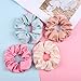 Whaline 40 Color Satin Hair Scrunchies Elastic Hair Bobbles Ponytail Holder Hair Scrunchy Vintage Hair Bands Ties for Women Girls