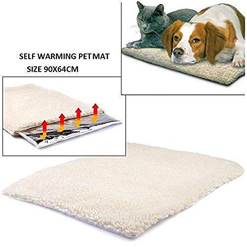 DEESEE(TM) Self Heating Dog Cat Pet Bed Thermal Washable No Electric Blanket Required (B(64cm x 46cm))