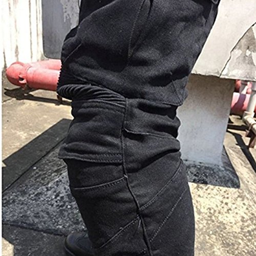 Alpha Rider MOTORCYCLE JEANS WITH PAD DENIM BIKER BLACK MOTO PANTS COMBAT PANTS Stylish Riding Jeans, windproof, breathable, anti-tearing Size: L - Thumbnail 4