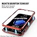 iPhone 8 Plus Case,iPhone 7 Plus Case, ZHIKE Magnetic Adsorption Case Metal Frame Tempered Glass Back with Built-in Magnet Cover for Apple iPhone 7Plus/8 Plus (Red, iPhone 7 Plus/8 Plus)