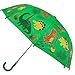 Babalu Kids Umbrella - Childrens 18 Inch Rainy Day Umbrella - Dinosaurs Green/Red