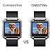 [3 Pack] Fitbit Blaze Screen Protector-OMOTON Full Coverage Glass Screen Protector for Fitbit Blaze Smart Watch with [2.5D Round Edge] [9H Hardness] [Crystal Clear] [Anti-Scratch] [No-Bubble]