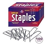100 Landscape Fabric Staples 11 Gauge Steel used as Garden Staples, Sod Staples, Garden Spikes, Fence Anchors, Anchor Pins, Garden Pegs - Professional Grade - Full 6